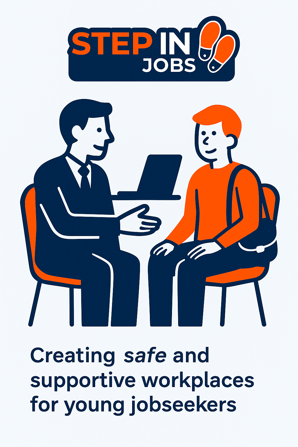 Safeguarding at StepInJobs – personal data protection with shield and ID icon.